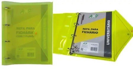 CADERNO ARGOLADO UNIVERSITÁRIO LIGHTS TRANSPARENTE AMARELO - 96 FOLHAS