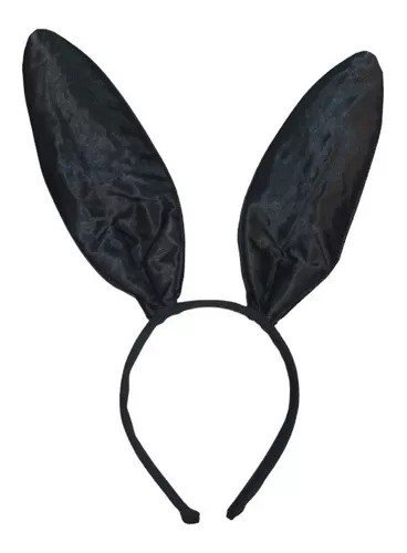 TIARA COELHO CETIM PRETO 