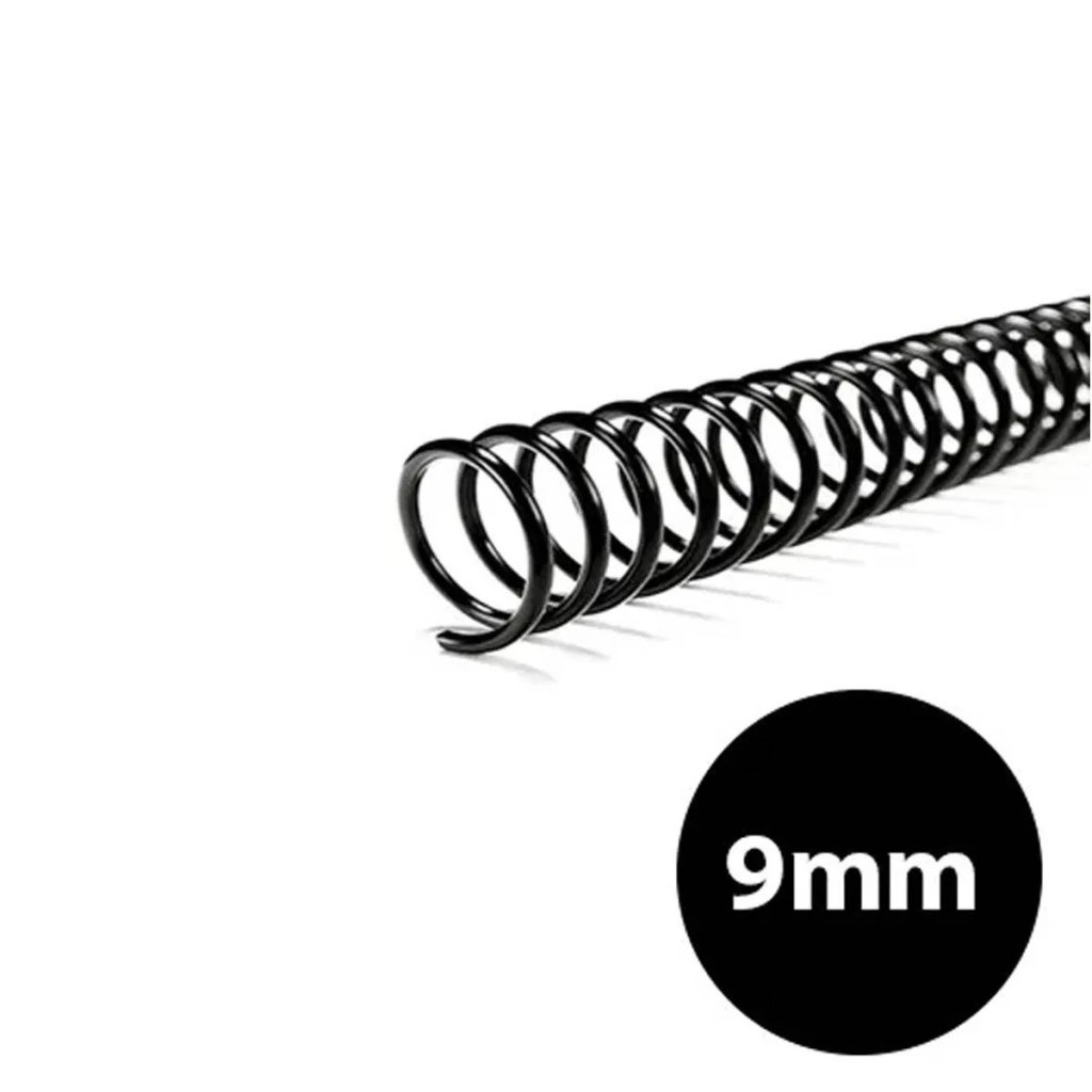 ESPIRAL PLÁSTICO - 9 MM (50 FOLHAS)