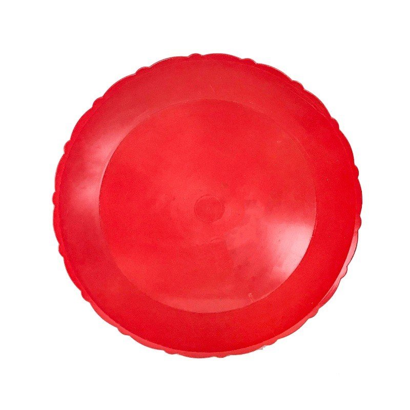 BANDEJA RENDADA REDONDA - 25CM (VERMELHO)