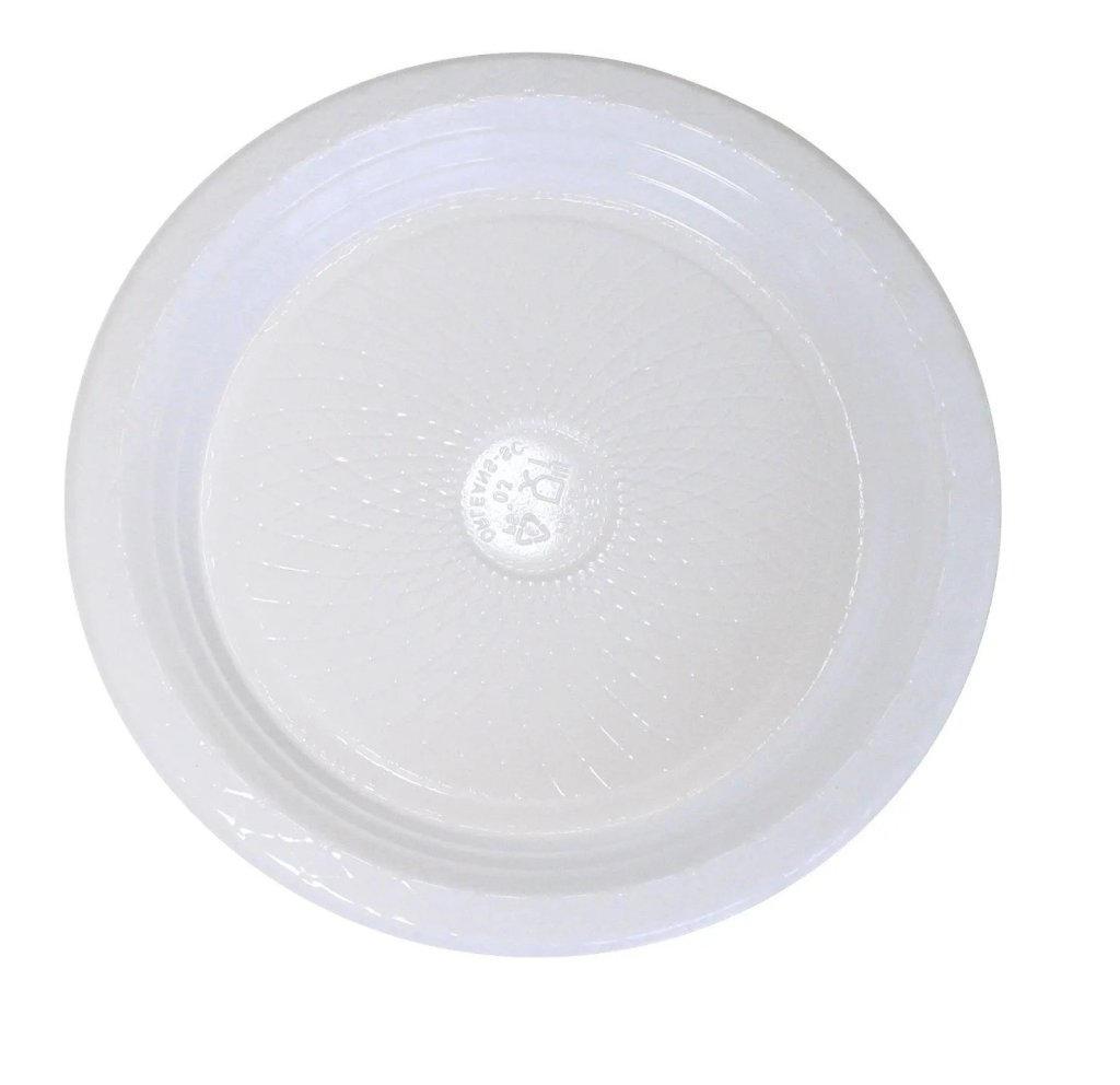 PRATO DESCARTÁVEL  C/10 (BRANCO) (18CM)