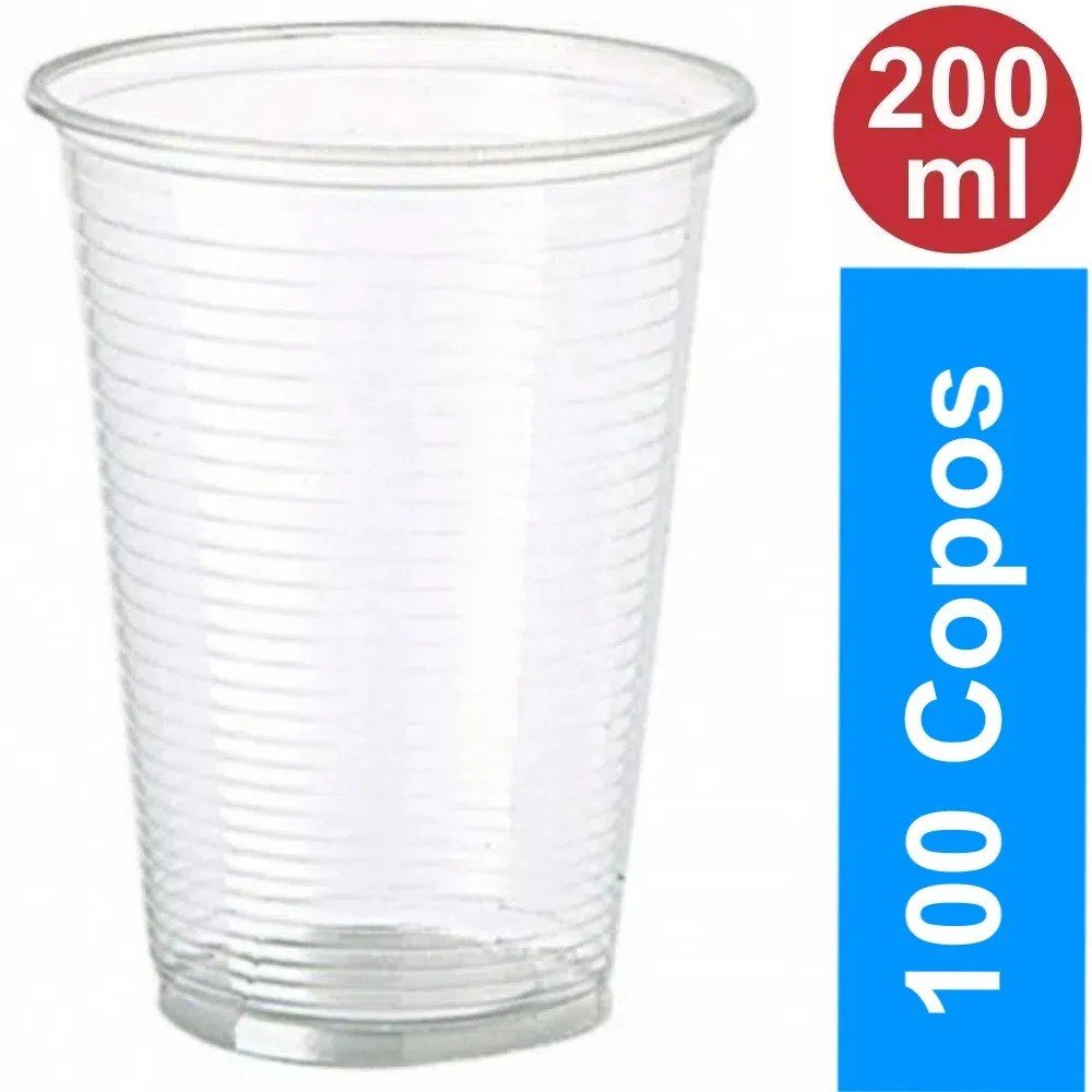 COPO DESCARTÁVEL - 200ML (100 UNIDADES)