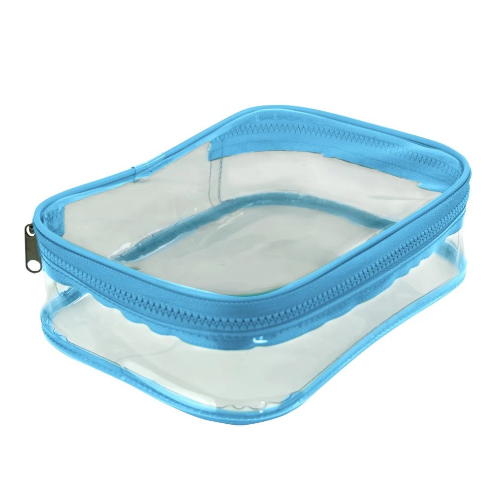 ESTOJO BOX TRANSPARENTE AZUL