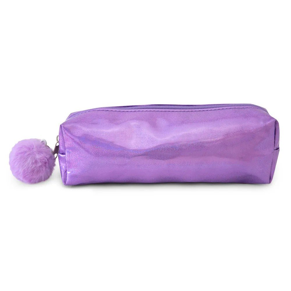 ESTOJO GLITTER POM POM LILÁS