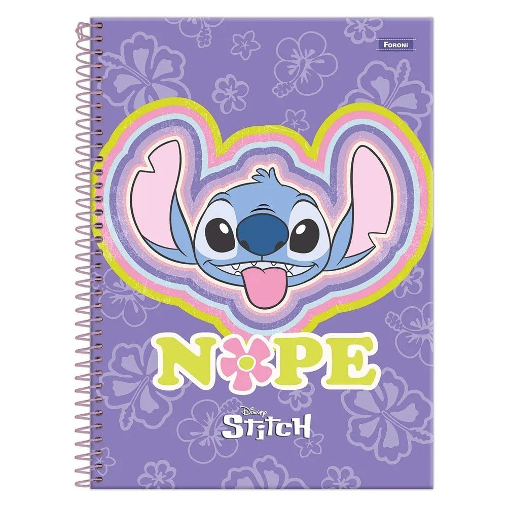 CADERNO STITCH NOPE - 160 FOLHAS
