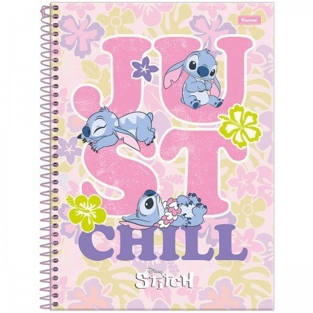 CADERNO STITCH JUST CHILL - 160 FOLHAS