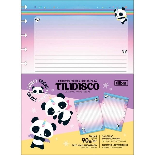 CADERNO FOLHAS SOLTAS PARA TILIDISCO LOVELY FRIEND - 11 DISCOS