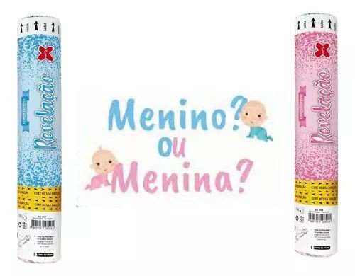 LANÇA CONFETES CHÁ REVELAÇÃO ROSA OU AZUL
