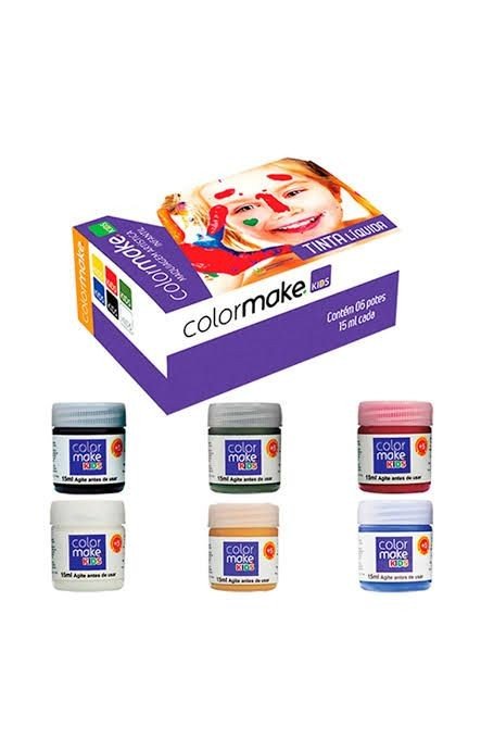 TINTA FACIAL LIQUIDA INFANTIL C/6 CORES