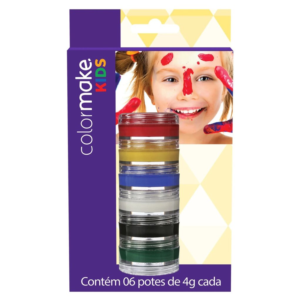 TINTA FACIAL CREMOSA INFANTIL C/6 CORES