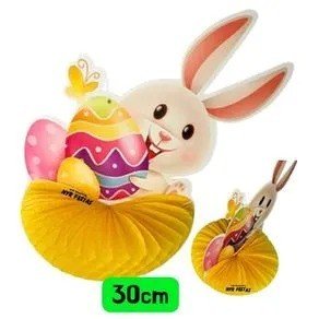 ENFEITE COELHO DECORATIVO 30CM