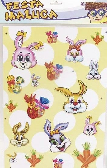 CARTELA DE ADESIVOS PÁSCOA C/18UN