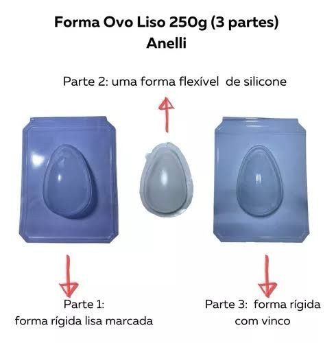 FORMA SILICONE 250GR C/ 3 PARTES