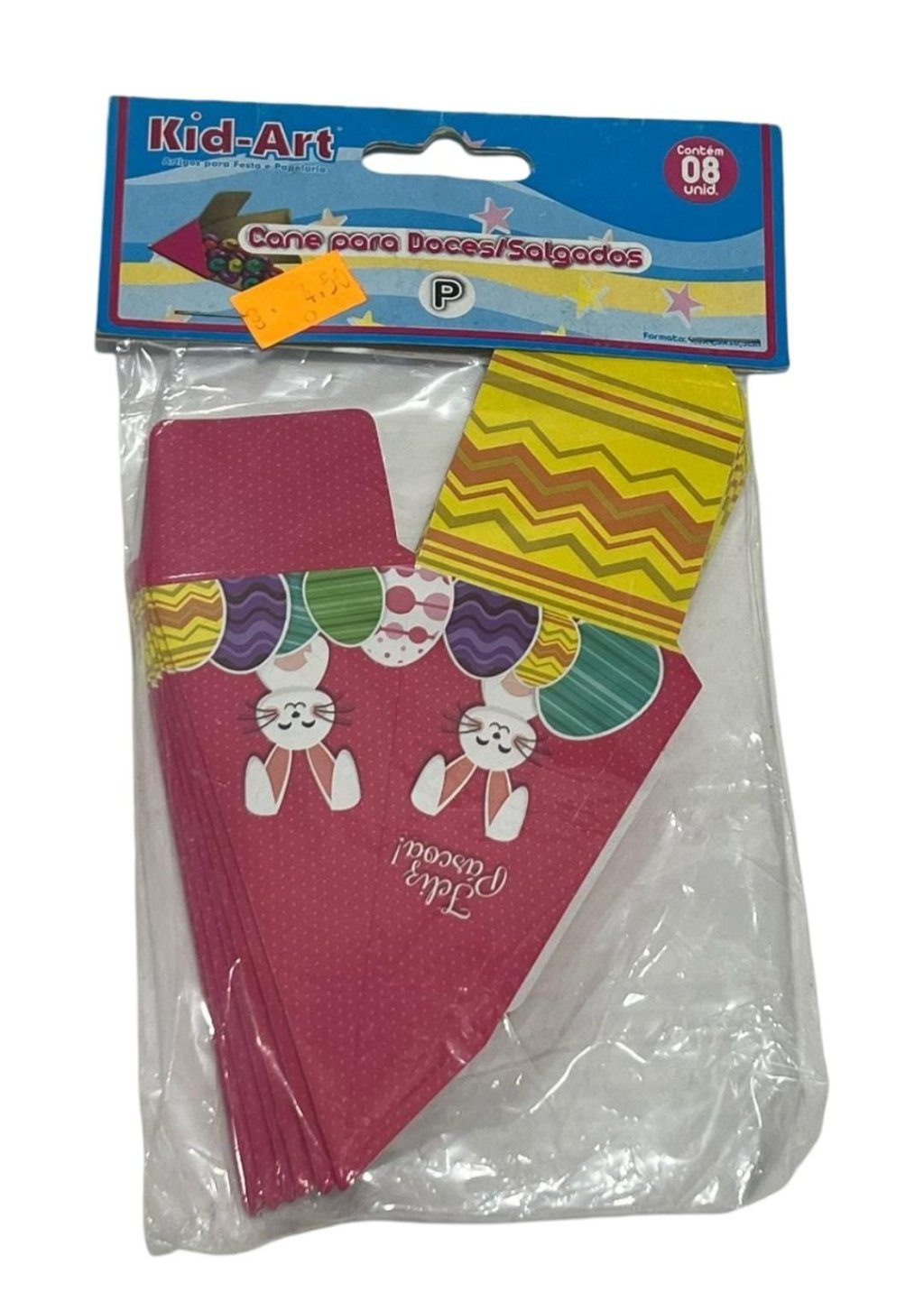 CONE PARA DOCES E SALGADOS PÁSCOA PEQUENO C/8UN