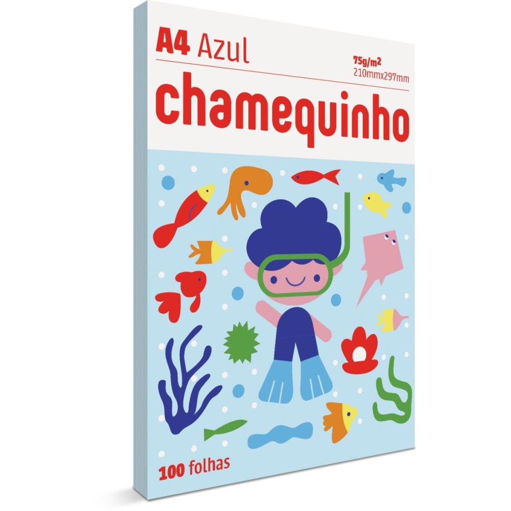 SULFITE CHAMEQUINHO AZUL C/100 FOLHAS