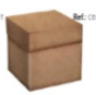 CAIXA DE PRESENTE QUADRADA KRAFT PP (8,5X8,5X9,5CM)