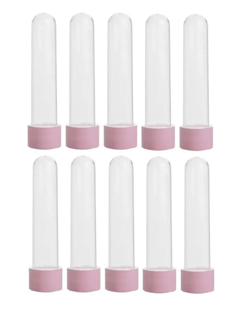 TUBETE 13 CM C/10 ROSA CLARO 