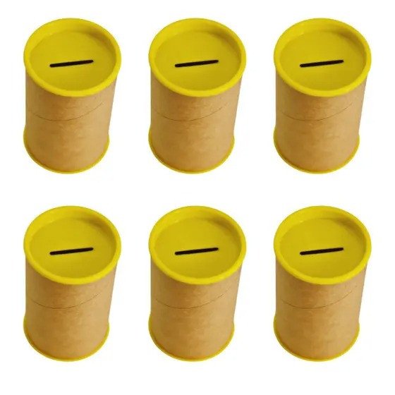 COFRE LATA C/10 - AMARELO 