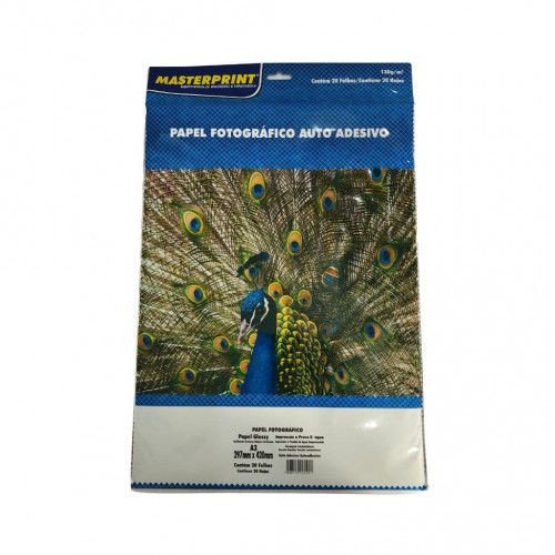 PAPEL FOTOGRAFICO ADESIVO A3 - 130G C/20