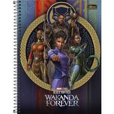 CADERNO WAKANDA FOREVER BLACK PANTHER - 80 FOLHAS
