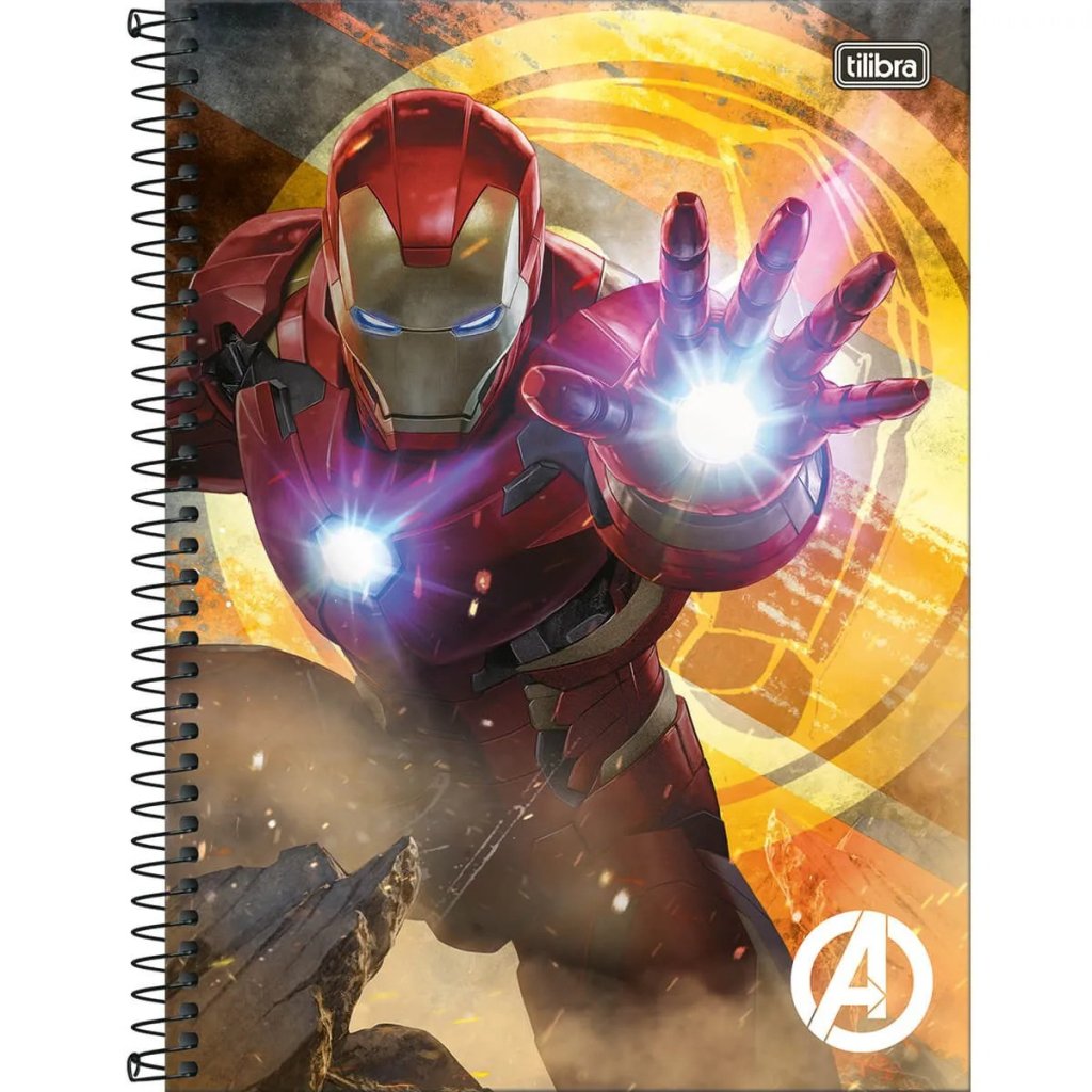 CADERNO AVENGERS HOMEM DE FERRO - 160 FOLHAS