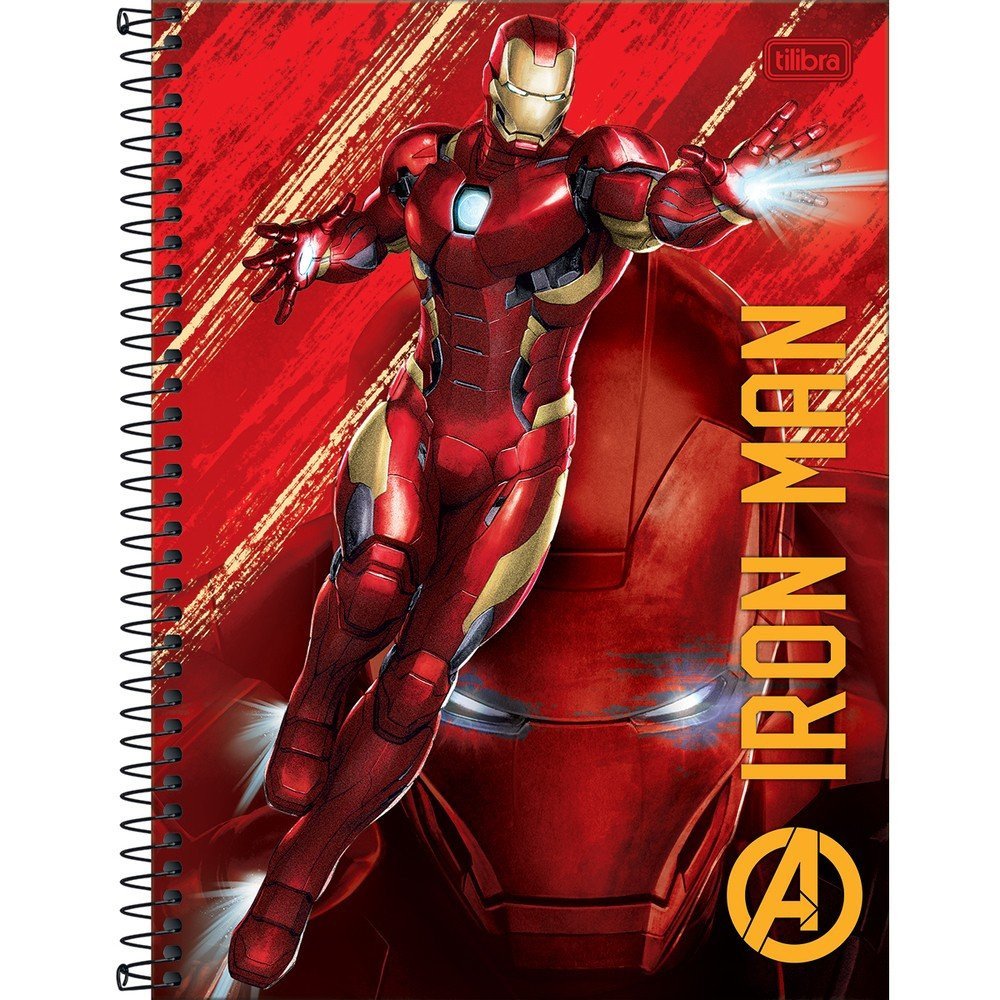 CADERNO AVENGERS IRON MAN - 160 FOLHAS