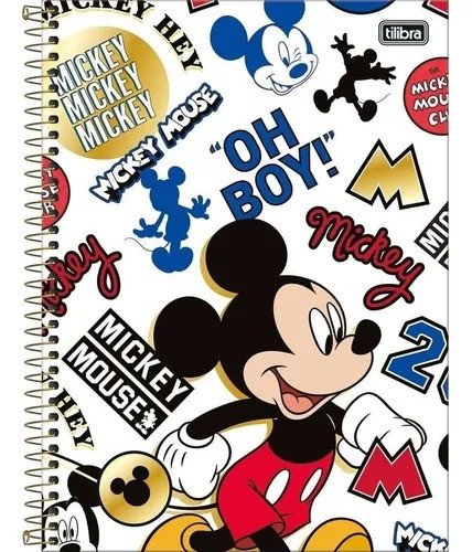 CADERNO MICKEY MOUSE OH BOY - 160 FOLHAS