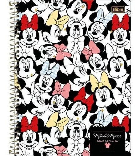 CADERNO SWEET AS CAN BE MINNIE MOUSE - 80 FOLHAS 