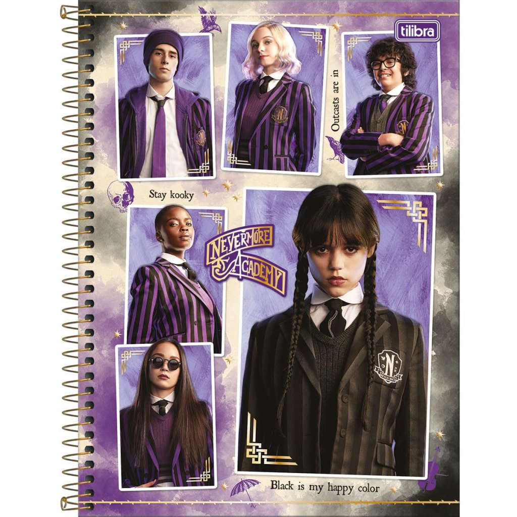  CADERNO WANDINHA - 160 FOLHAS