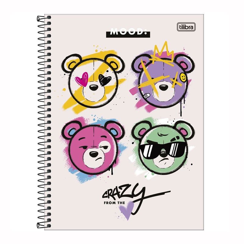 CADERNO REBEL CRAZY FROM THE LOVE - 160 FOLHAS