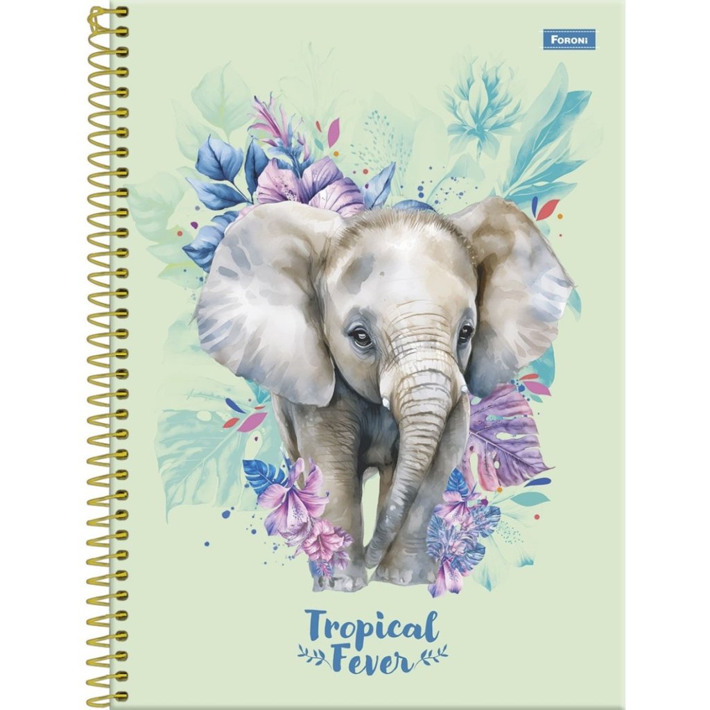 CADERNETA 1/4 TROPICAL FEVER - 80 FOLHAS
