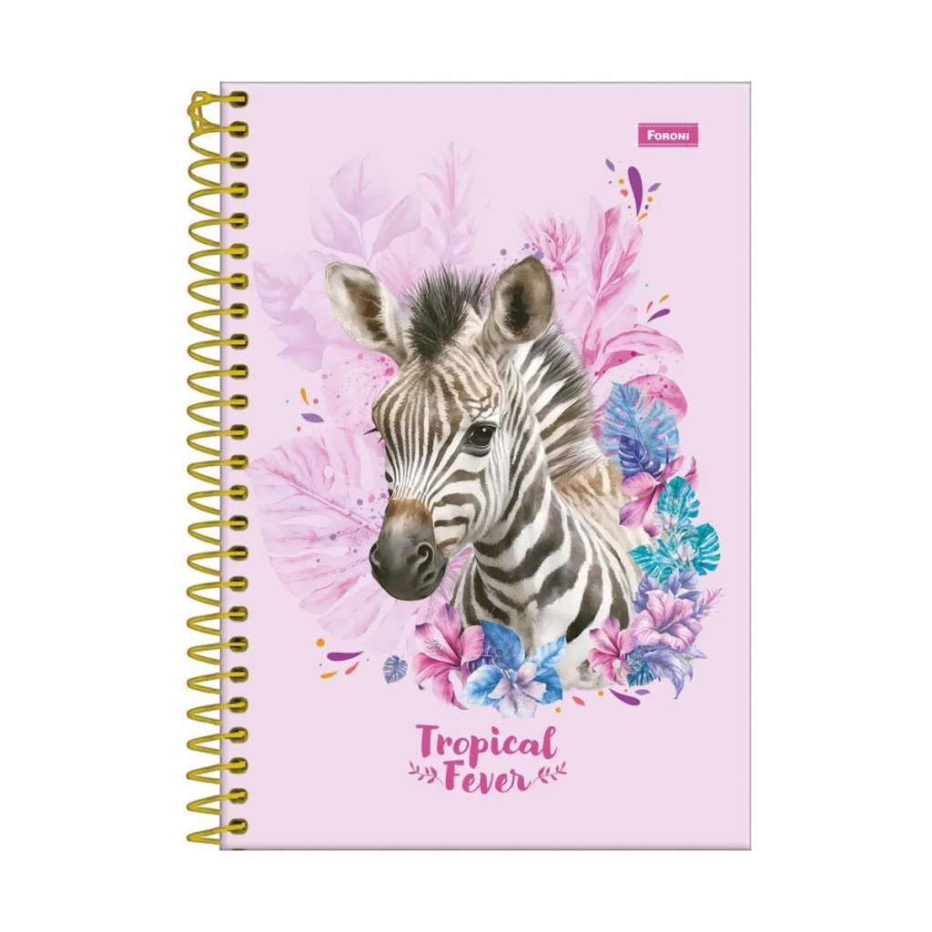 CADERNETA 1/4 TROPICAL FEVER - 80 FOLHAS