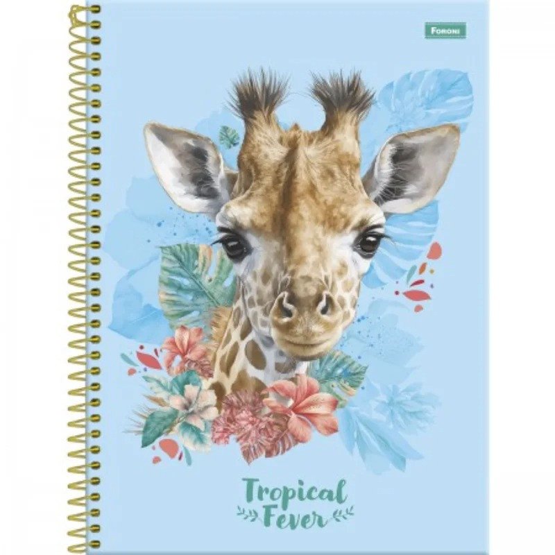 CADERNETA 1/4 TROPICAL FEVER - 80 FOLHAS