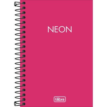 CADERNETA 1/4 NEON ROSA - 80 FOLHAS
