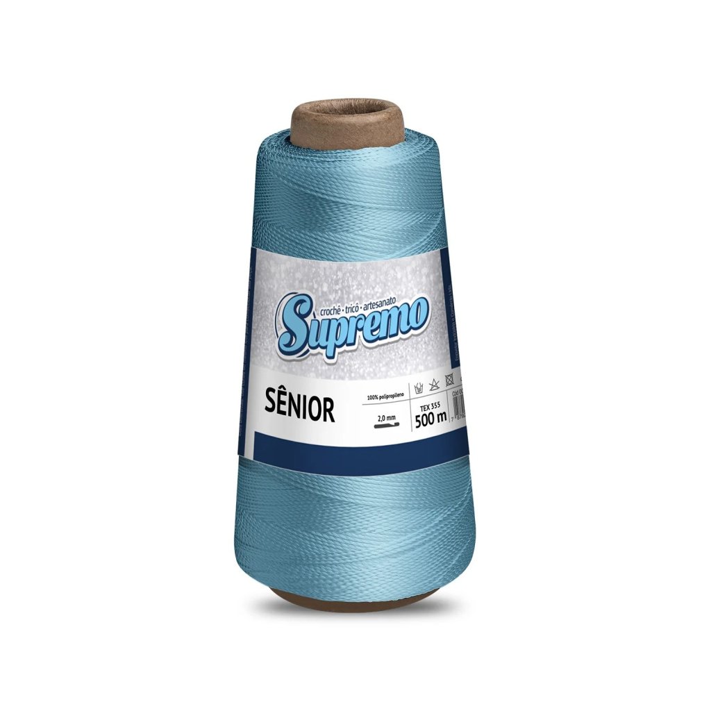 LINHA CROCHÊ SÊNIOR 500M (100% POLIPROPILENO) - AZUL CLARO 