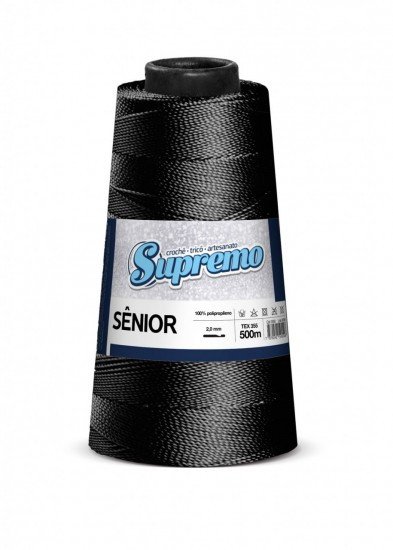 LINHA CROCHÊ SÊNIOR 500M (100% POLIPROPILENO) - PRETA 