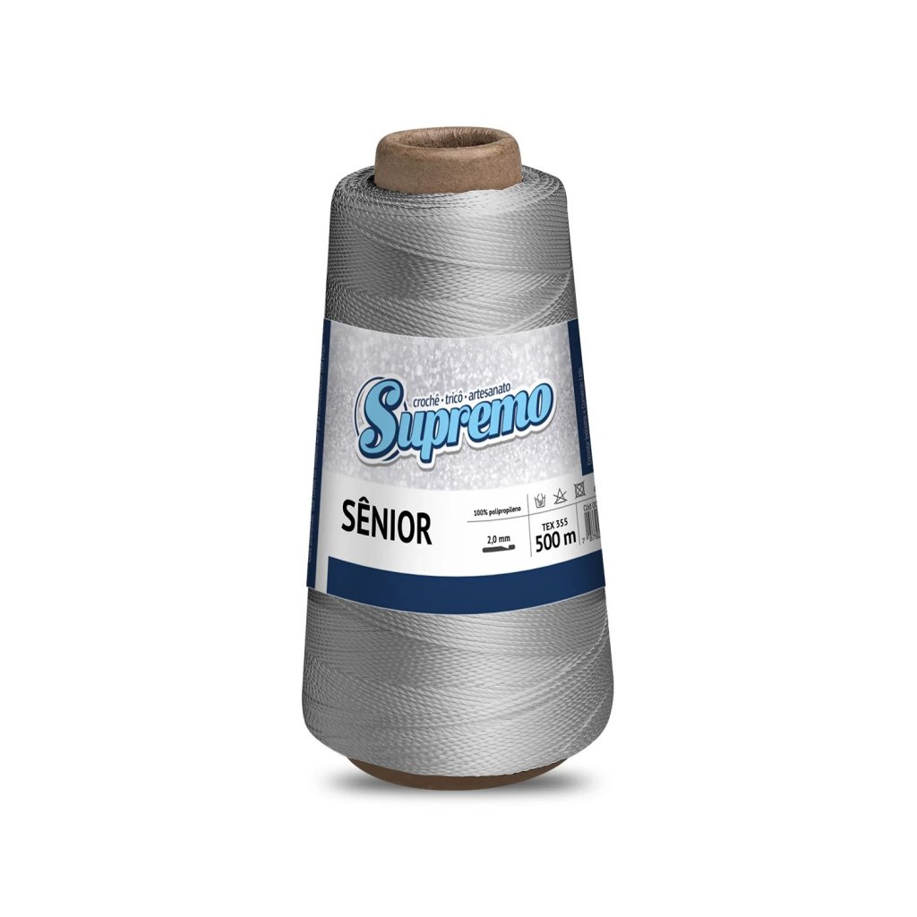 LINHA CROCHÊ SÊNIOR 500M (100% POLIPROPILENO) - CINZA