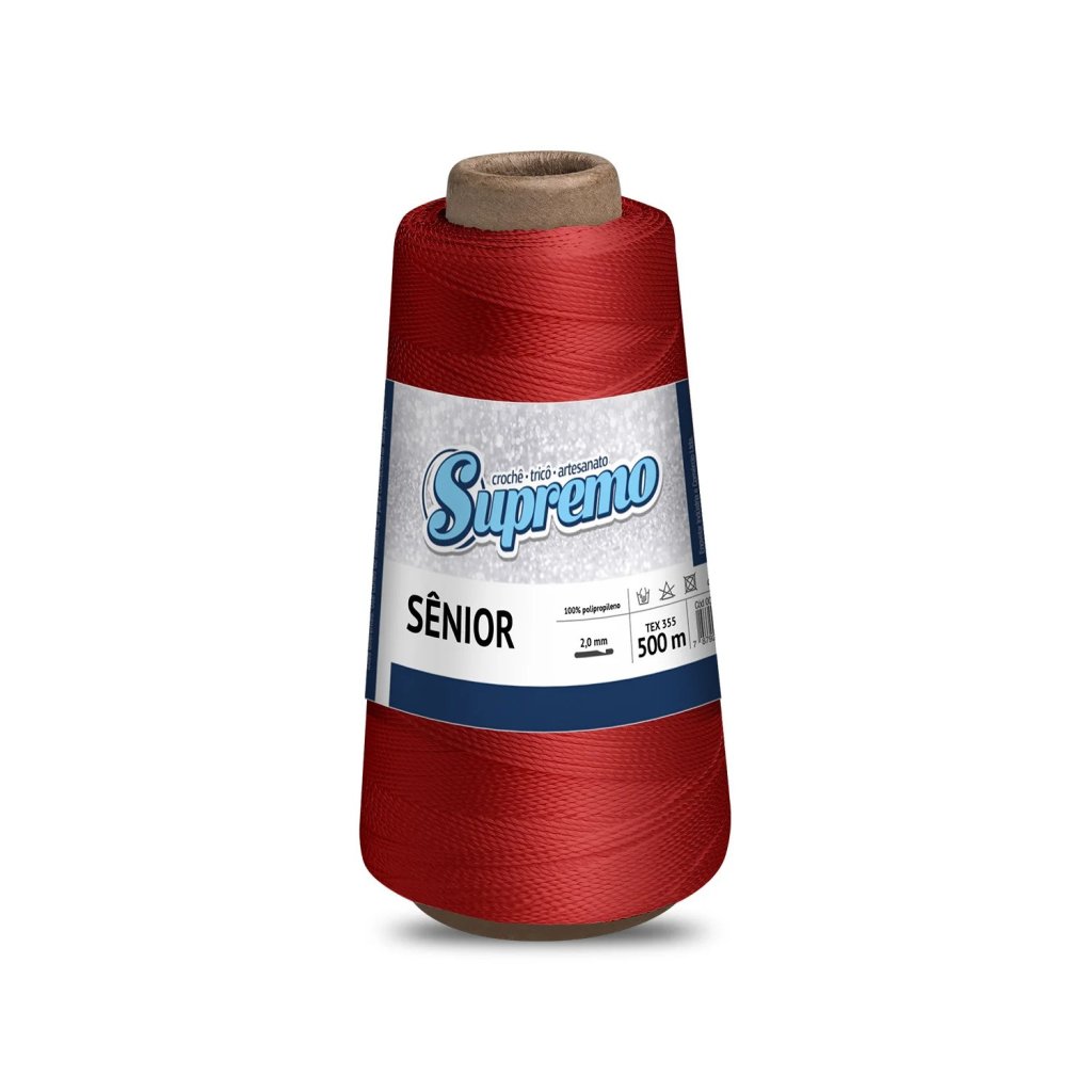 LINHA CROCHÊ SÊNIOR 500M (100% POLIPROPILENO) - VERMELHO 