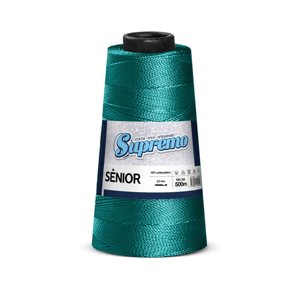 LINHA CROCHÊ SÊNIOR 500M (100% POLIPROPILENO) - VERDE BANDEIRA 