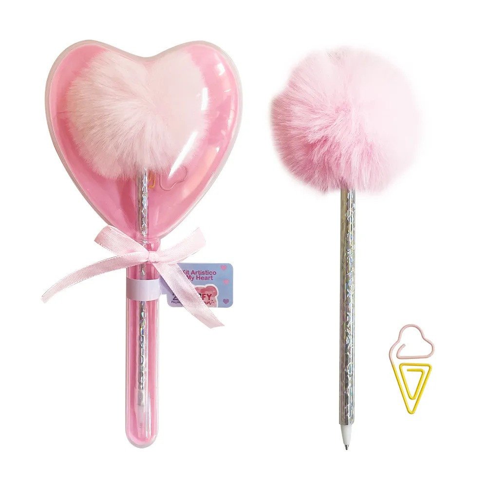 CANETA MY HEART - ROSA CLARO 