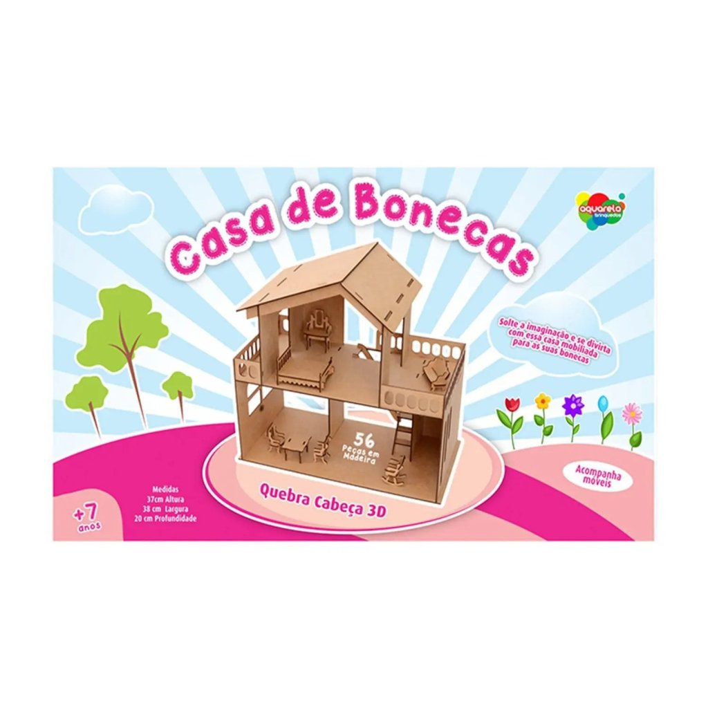 CASA DE BONECAS (56 PEÇAS) ACOMPANHA MÓVEIS 