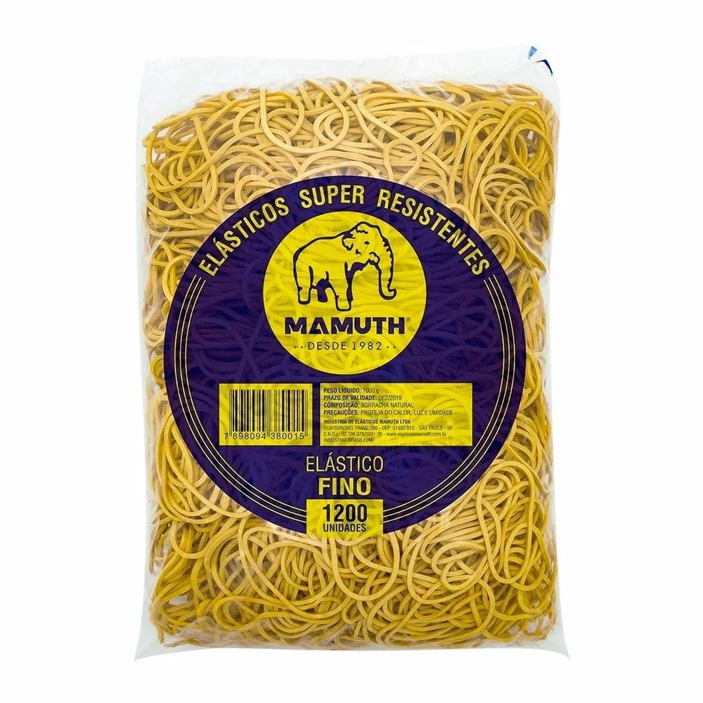 ELÁSTICO FINO MAMUTH - 1200 UNIDADES 