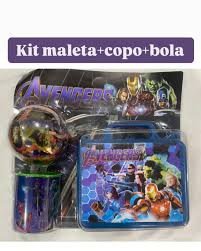 KIT MALETA + COPO + BOLA SURPRESA -  AVENGERS 