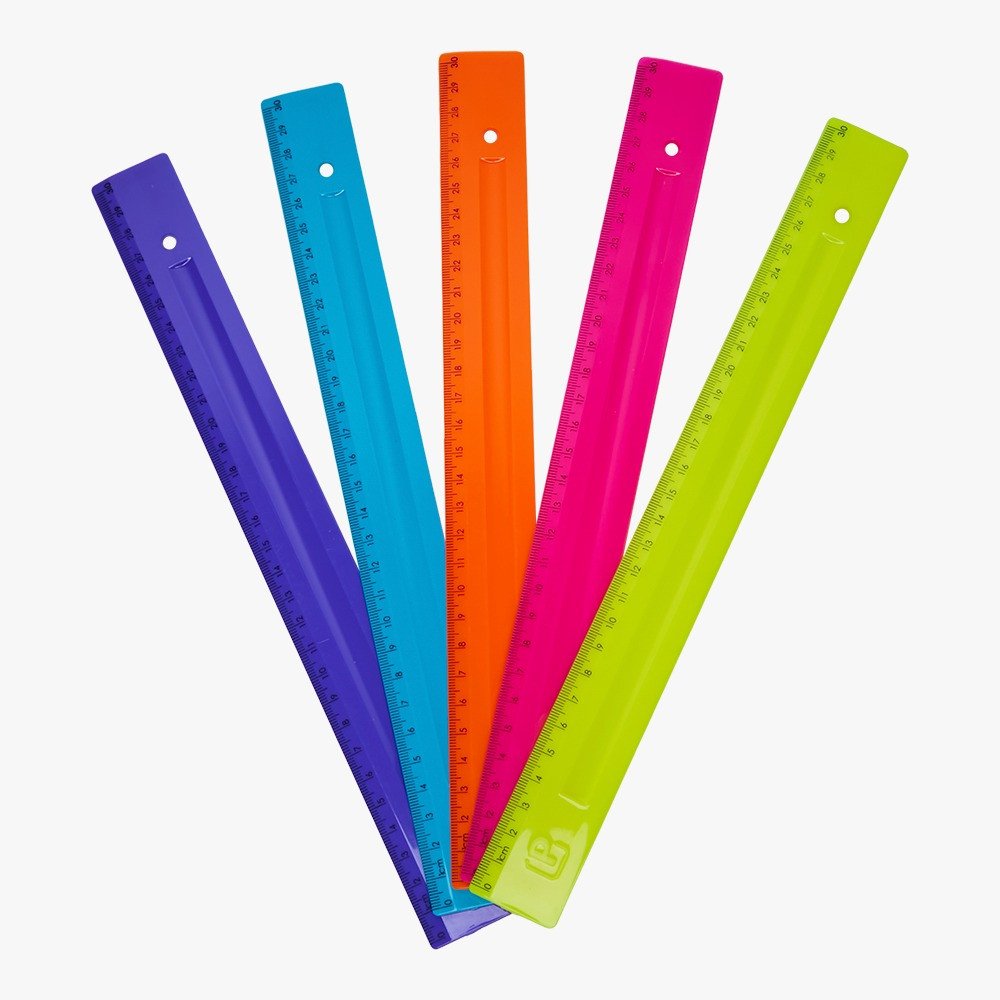 RÉGUA POLIBRAS NEON - 30 CM