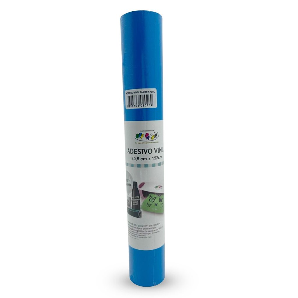 ADESIVO VINIL GLOSSY AZUL - 30,5X152CM 