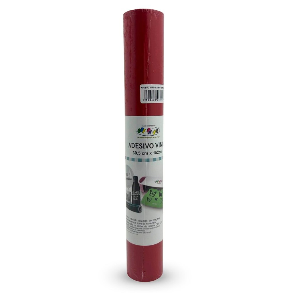 ADESIVO VINIL GLOSSY VERMELHO - 30,5X152CM