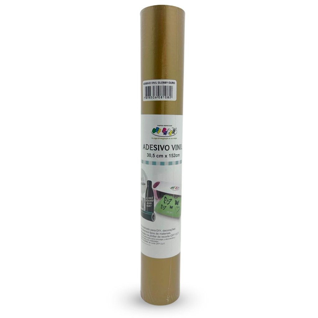 ADESIVO VINIL GLOSSY OURO - 30,5X152CM 