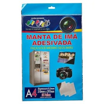 MANTA DE IMÃ ADESIVADA - 0.3MM - 5 FOLHAS