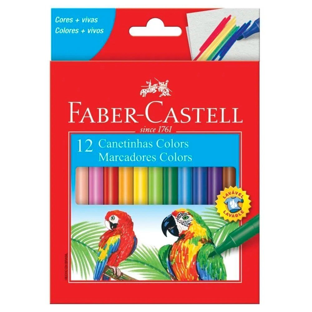 CANETINHA FABER-CASTELL - 12 CORES