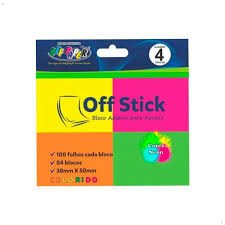 OFF STICK - 100 FOLHAS CADA BLOCO 